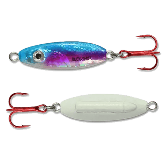 NORTHLAND BUCK-SHOT RATTLE SPOON S-GLO RAINBOW 1/8OZ