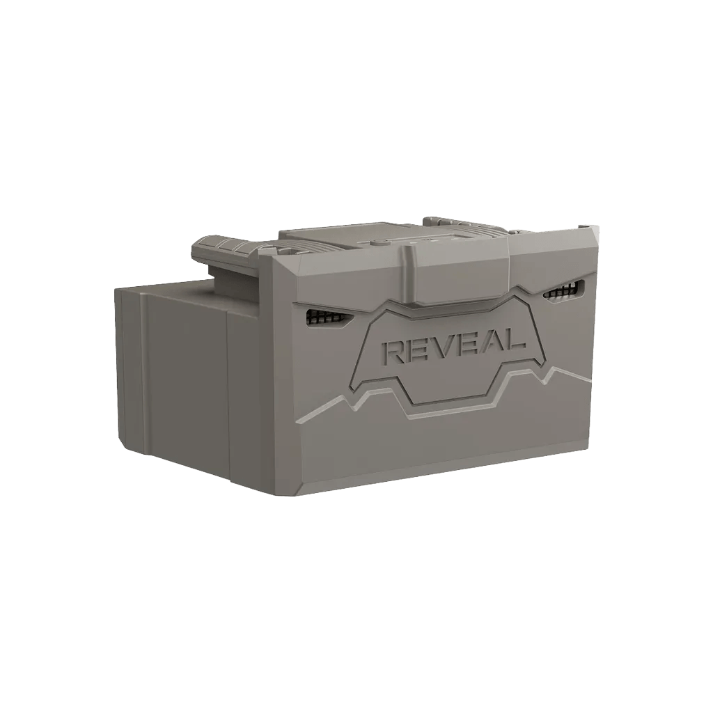 REVEAL FLEXPACK R5 POWER SYSTEM RECHARGABLE BATTERY quarter angle side view