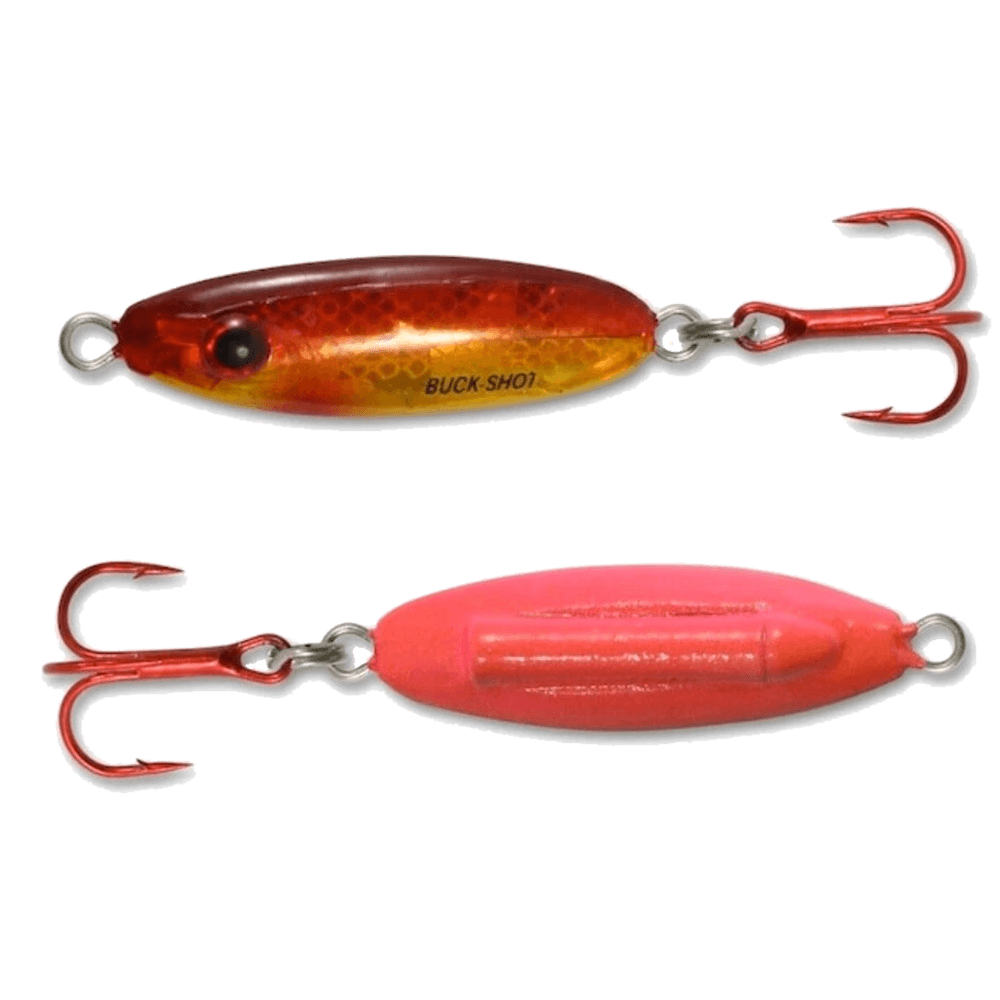 NORTHLAND BUCK-SHOT RATTLE SPOON S-GLO GOLDFISH 1/4OZ