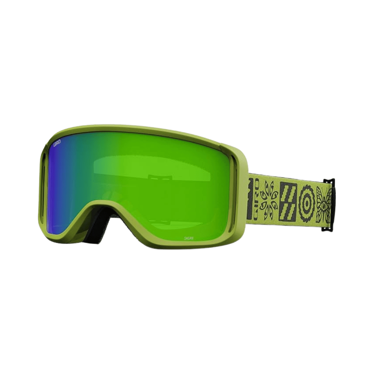 GIRO SAGEN GOGGLE + BONUS LENS - ADULT - GLOW GREEN SHELTER LODEN GREEN