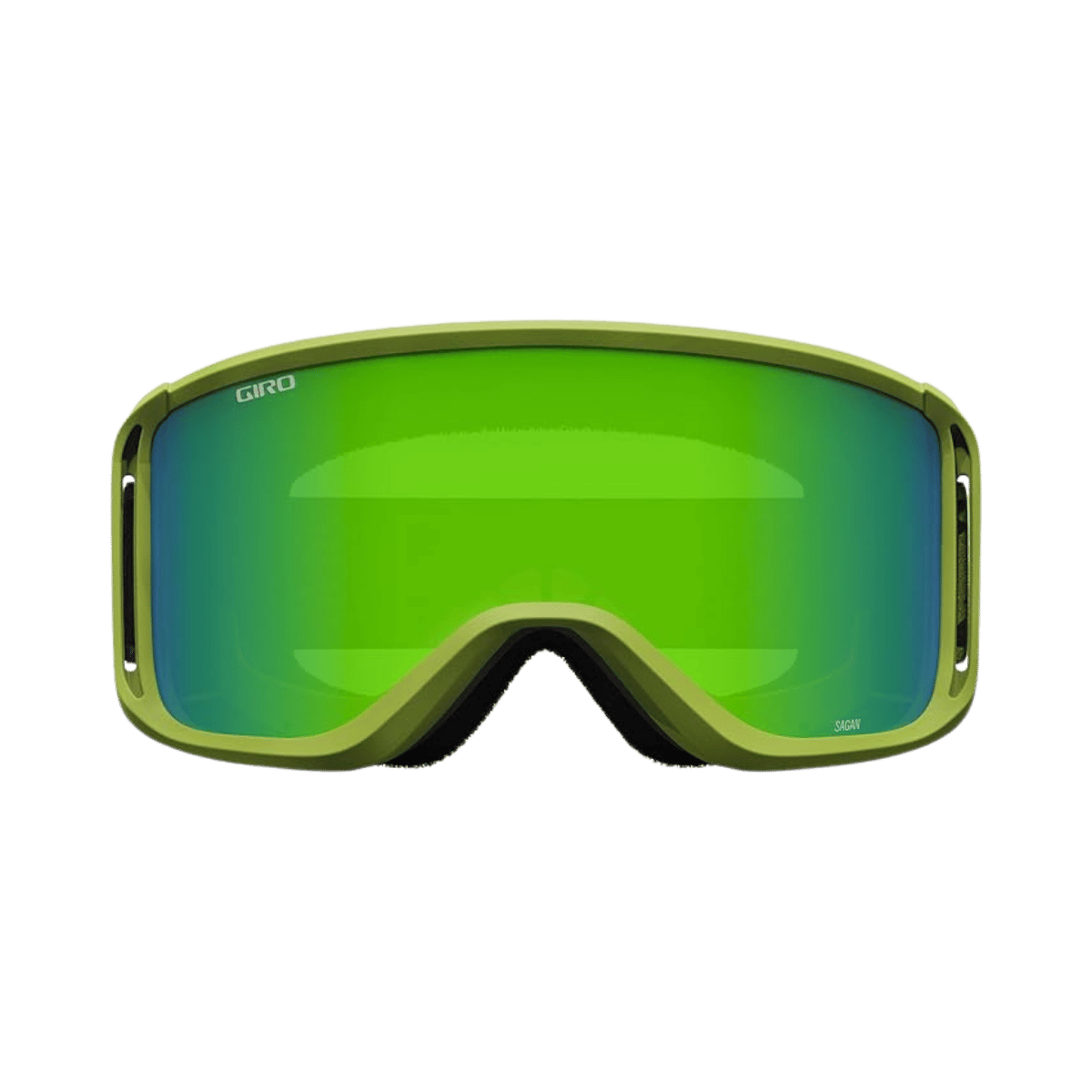 GIRO SAGEN GOGGLE + BONUS LENS - ADULT - GLOW GREEN SHELTER LODEN GREEN - FRONT