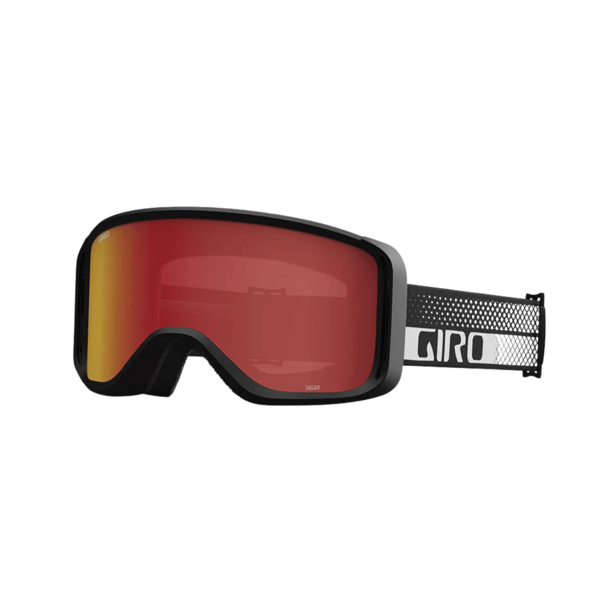GIRO SAGEN GOGGLE + BONUS LENS - ADULT - BLACK WHITE FLOW AMBR YEL