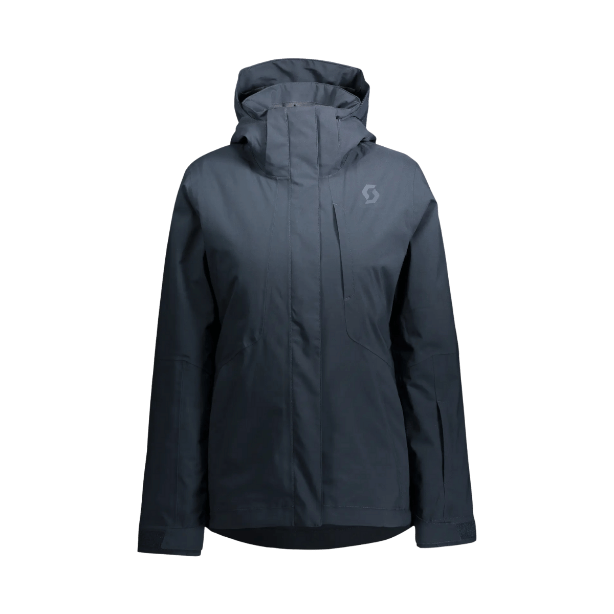 SCOTT USA WOMEN’S ULTIMATE DRYO 10 SKI JACKET – DARK BLUE - FRONT VIEW