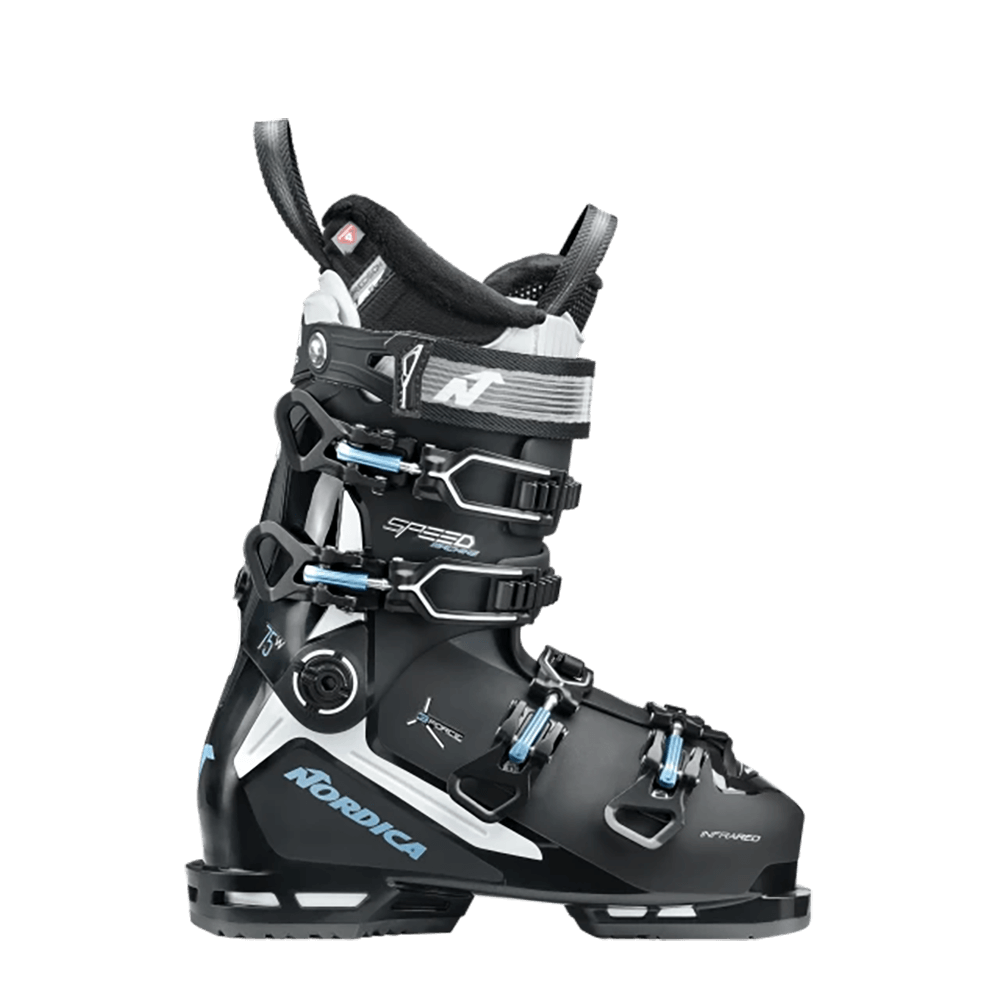 WOMEN'S SPEEDMACHINE 3 75 DH BOOT - BLACK/WHITE/LIGHT BLUE     24/25