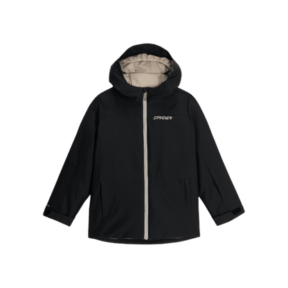 SPYDER KIDS SLASH BLACK JACKET - front