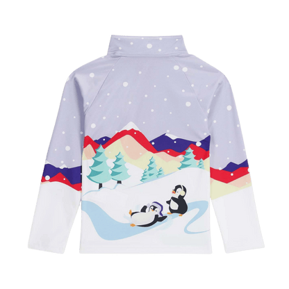 SPYDER LITTLE GIRLS REFLECT 1/2 ZIP VIOLET DUST