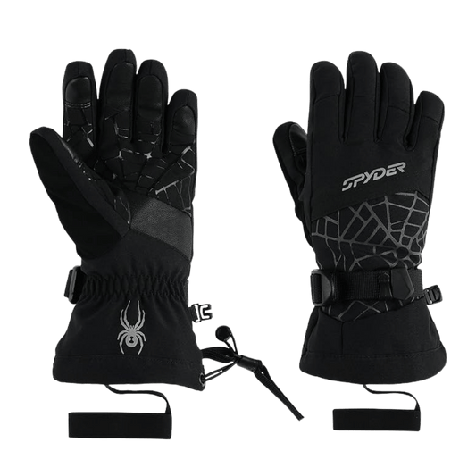 SPYDER BOYS OVERWEB BLACK GLOVES