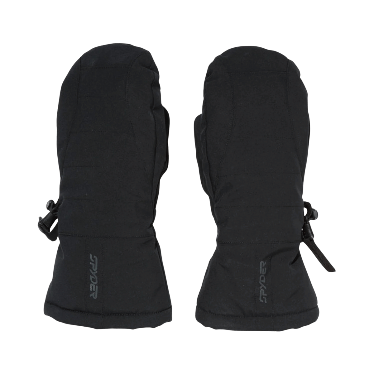 SPYDER INSPIRE WOMENS SKI BLACK MITTENS - BACKS