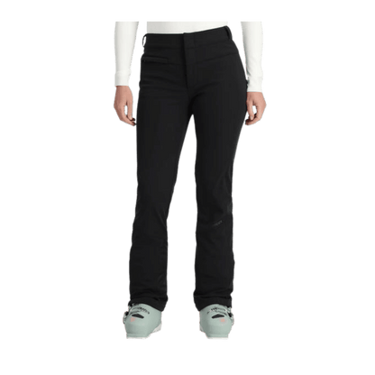 SPYDER WOMEN ORB SOFTSHELL SNOW BLACK PANTS - front posed