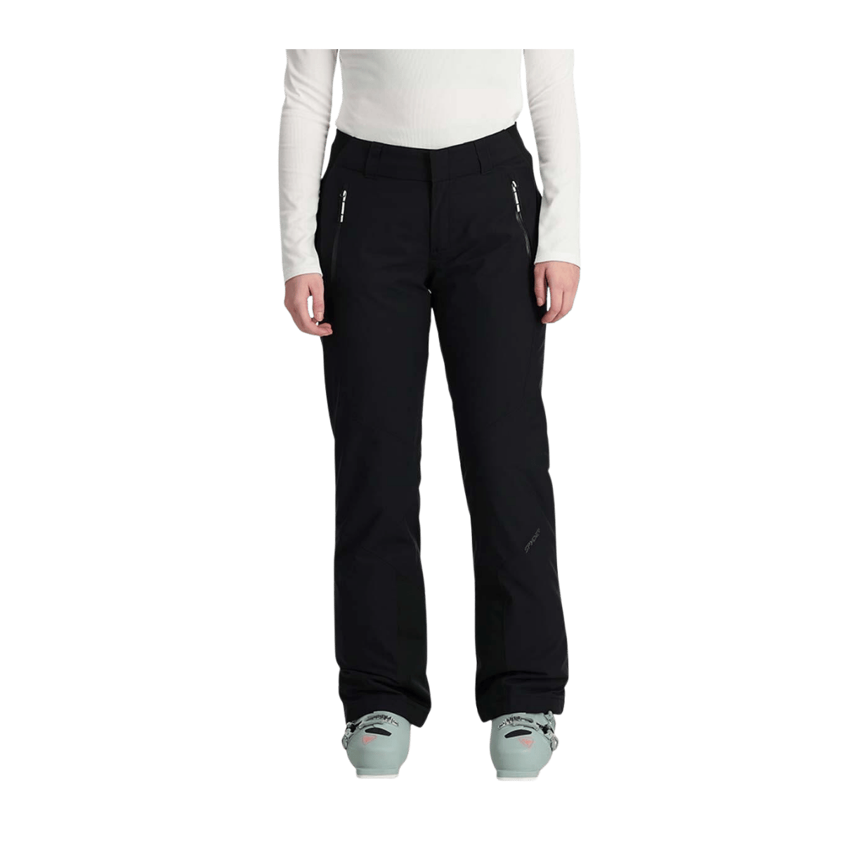 SPYDER WOMEN'S WINNER PANTS - BLACK - on model