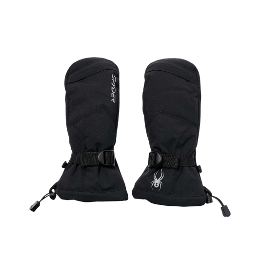 SPYDER FINN TEENS SKI MITTENS BLACK GLOVES