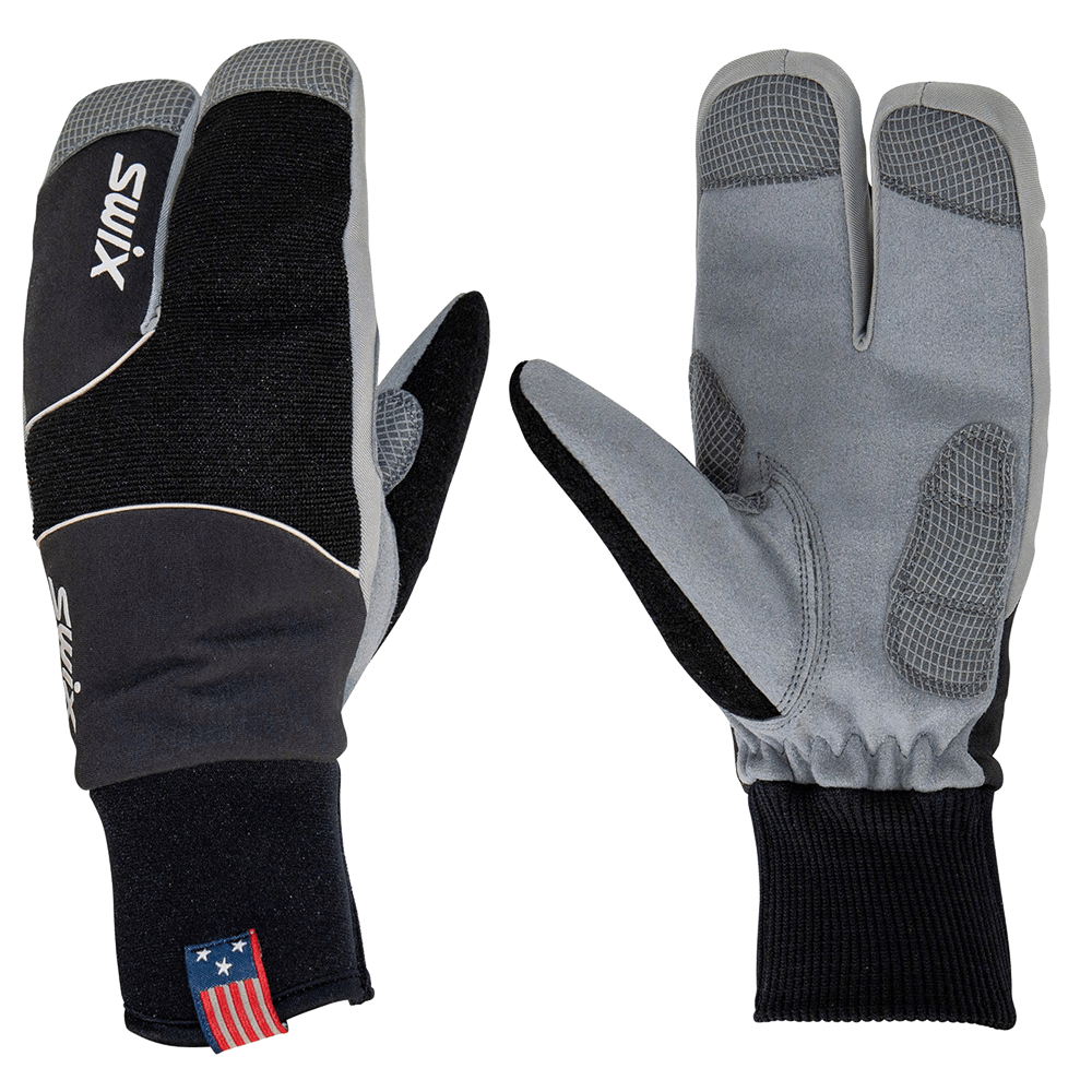 SWIX WOMEN'S BLK/SILVER STAR XC 3.0 SPLIT MITT