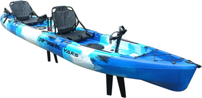 ReelYaks Raptor 14ft Tandem | Fin & Prop Drive | Modular Fishing Kayak