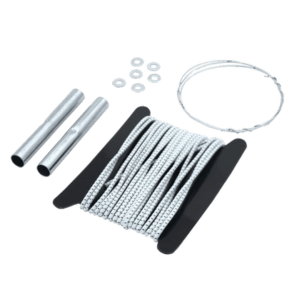 Tent pole repair kit with all parts displayed
