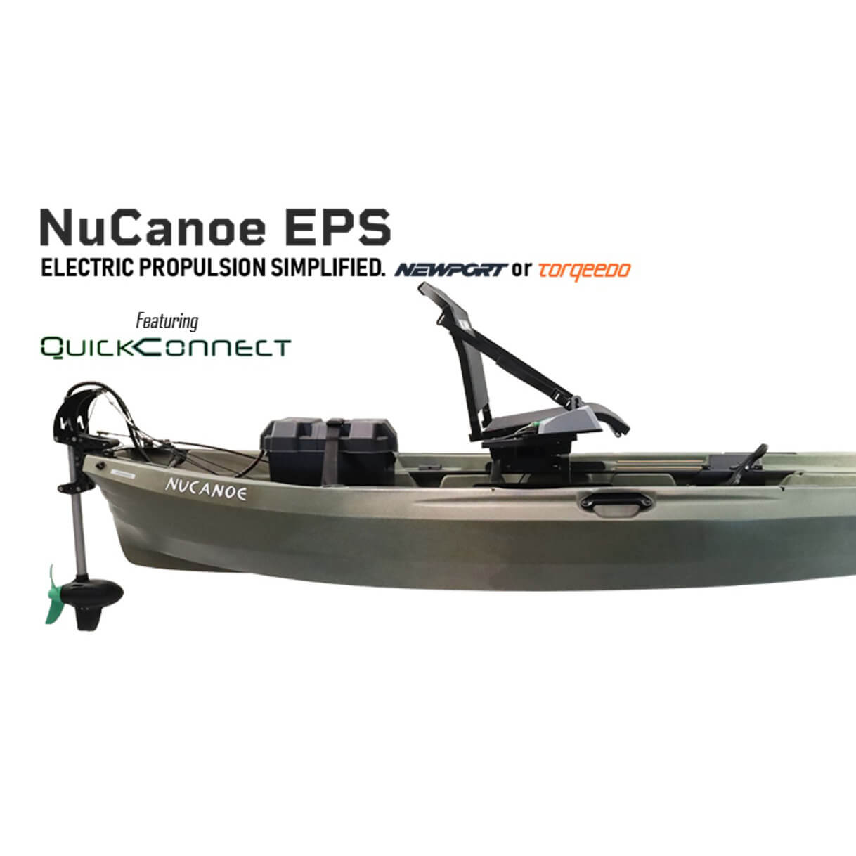 NUCANOE U10 KAYAK - 10'10" Electric propulsion simplified