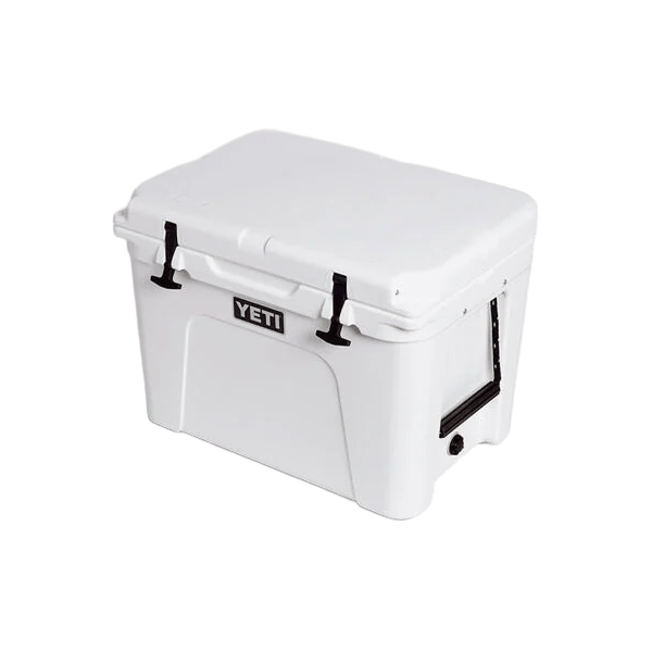 YETI TUNDRA 50 - 50QT - WHITE quarter angle view